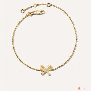 Kendra Scott 18k Gold Vermeil Bow Bracelet with Diamonds